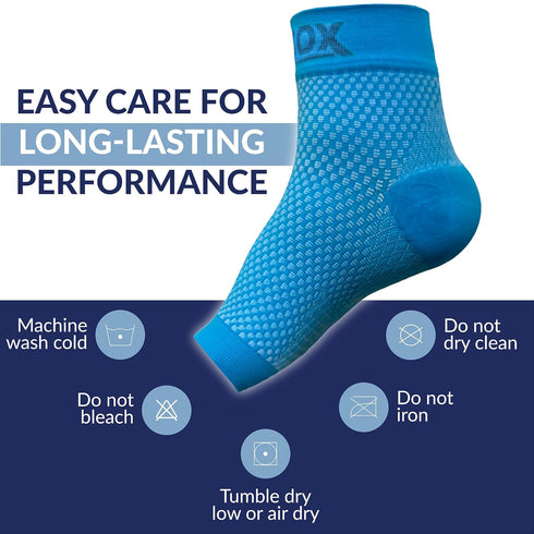 SB SOX Plantar Fasciitis Relief Socks - Ankle Brace Compression Sleeve for Foot Pain (Blue, X-Large)