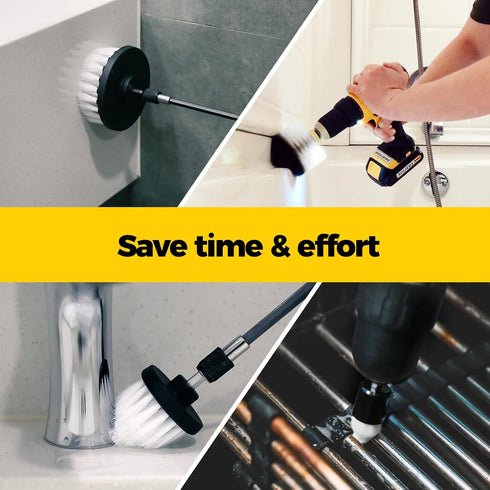 Holikme 7Pack Drill Brush Attachment Set, Power Scrubber Brush for Car Interior, Bathroom, Kitchen, Floor, Tile