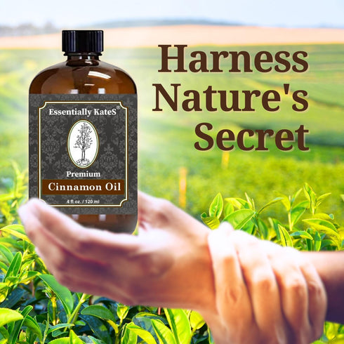 100% Pure Premium Cinnamon Oil 4 Fl Oz with Huge Dropper & Sprayer - Natural, Therapeutic, Cleaning, DIY Soap,