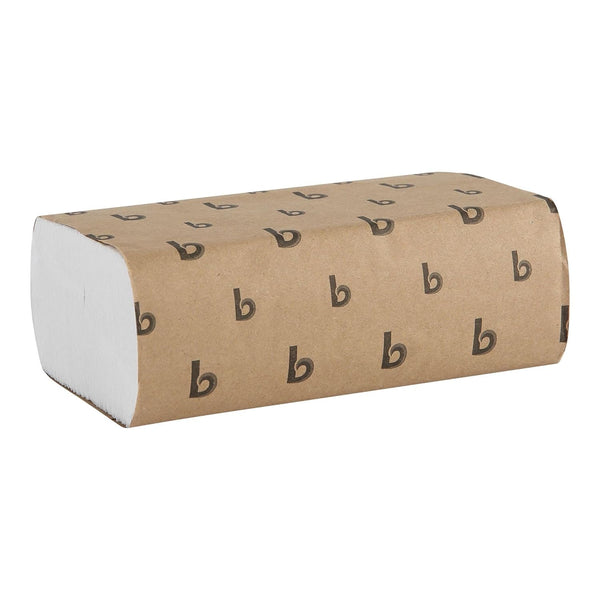 Boardwalk Multifold Disposable Bathroom Paper Hand Towels, 1-Ply, 9 x 9.45, 250 Towels/Pack, 16 Packs/Carton, White