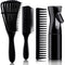 4pcs Curly Hair Brush Set - Detangling Brush for Adult & Kids Wet or Dry Hair with Hair Detangler Brush Spray Bottle