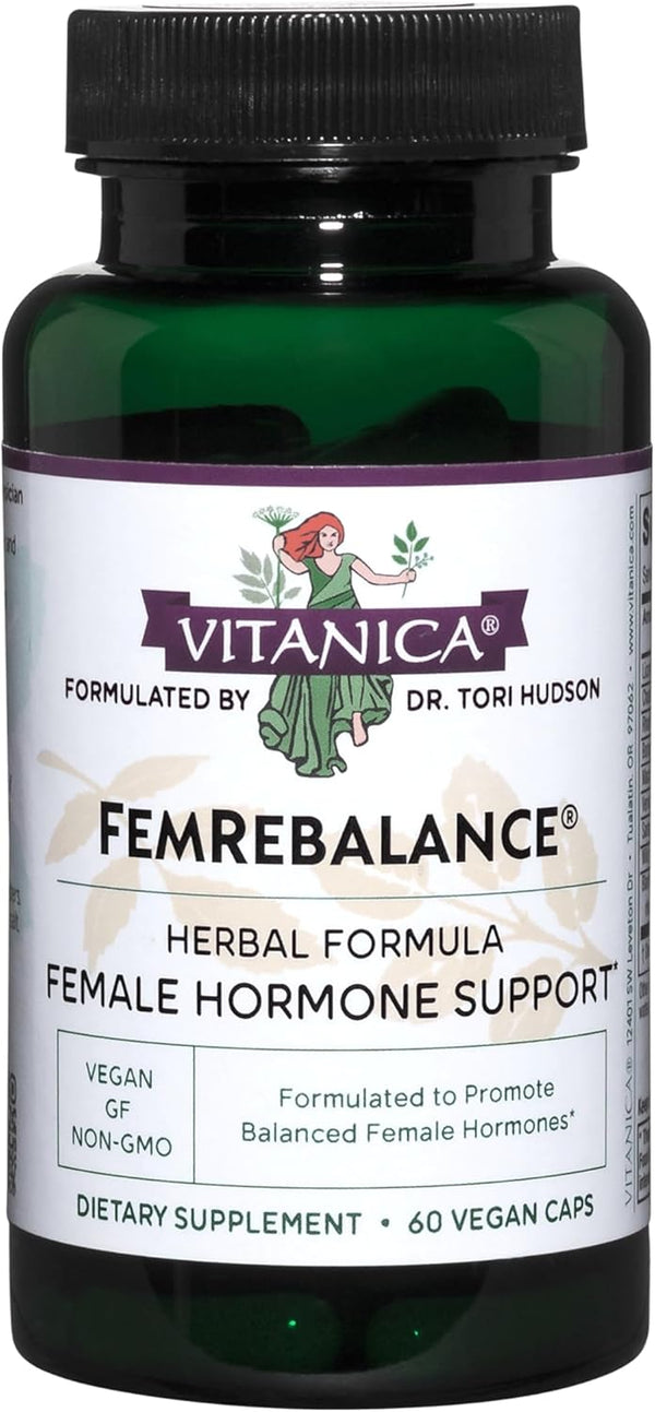 Vitanica FemRebalance, Vegan, Hormone Balance Support for Women, 60 Capsules