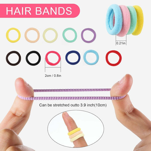 150 Pack Baby Hair Ties, Hair Ties for Toddlers Little Girls Soft Hair Ties No Damage Small Seamless Hair Bands Elastic Ponytail Holders Hair Accessories Gift