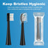 Replacement Brush Heads for WaterPik Sonic-Fusion 2.0 Flossing Toothbrush, 4 Count, Black with Covers