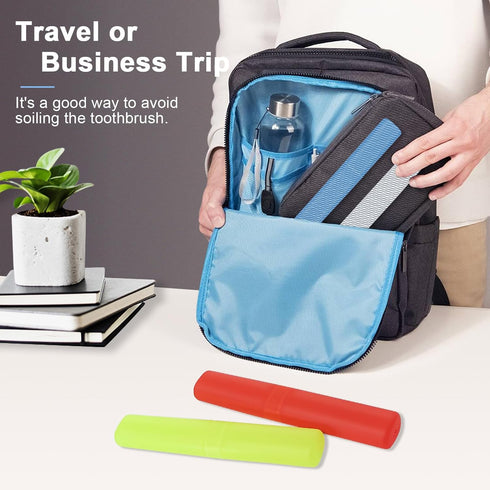 4 Pack Portable Travel Toothbrush Case, Transparent Plastic Toothbrush Holder for Home, Travel, Business, Camping,