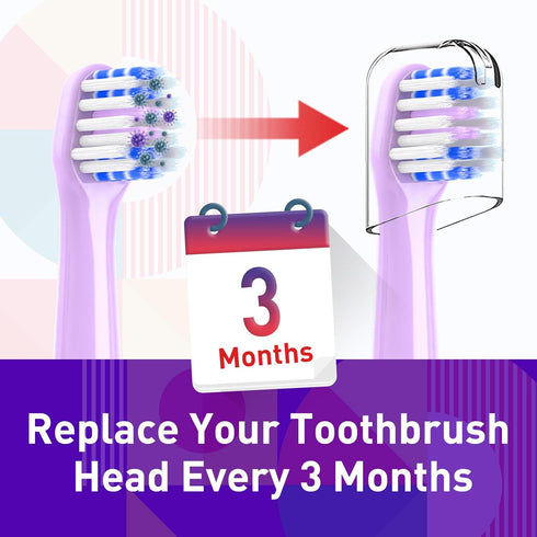Replacement Toothbrush Heads, 10 Count Compatible with Colgate Hum Connected Smart Battery Electric Toothbrush, Purple