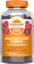 Sundown Magnesium Citrate Gummies, 60 Count, Supports Nerve, Bone & Muscle Health, Vegetarian, Raspberry Flavored