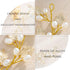 Unicra Wedding Leaf Hair Vine, Bridal Pearl Headpiece, Gold Hair Accessories for Brides and Bridesmaids