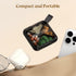 1 Pack Grey Pill Organizer with Strap, 4 Compartments, Portable Moistureproof Travel Pill Box for Vitamins