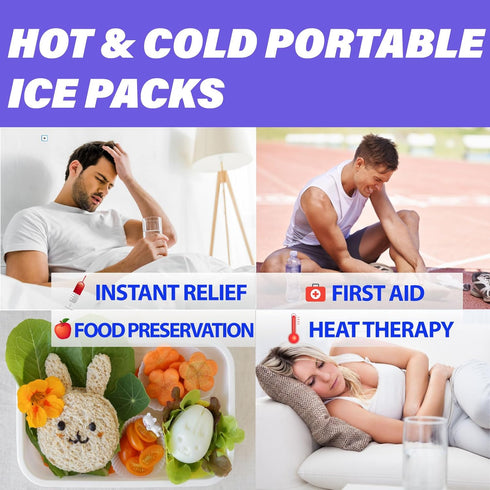 Instant Ice packs for Injuries Reusable,Small Ice pack for Face Wisdom teeth,Cold pack for Fever for Kids Pain relief for students,Relieve Stress,Warm compress for Eyes,Breast,Headache