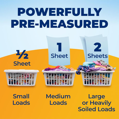 HAMMER 35 Count, 70 ARM & Power Sheets Laundry Detergent, Fresh Breeze Scent, No Mess, Lightweight and Travel-Friendly
