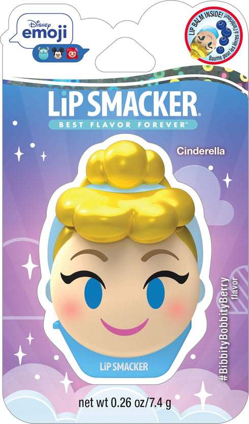 Lip Smacker Disney Cinderella Emoji Lip Balm, Bibbity Bobbity Berry, Clear, For Kids