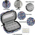 Honeybaby Small Flowers Printed Pill Case Bag Portable Weekly Pill Organizer Travel Pill Organizer Case Bag with Zipper