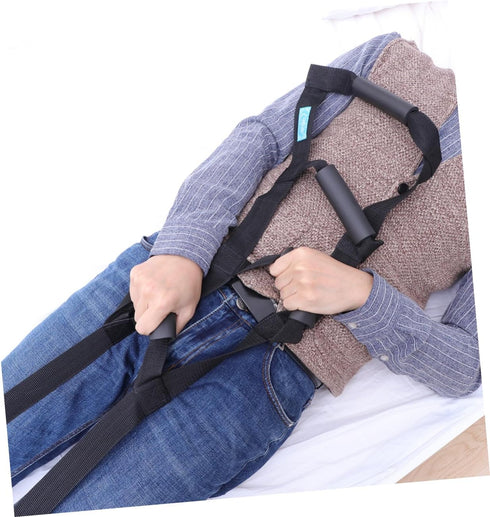 Ipetboom Sit Up Assist Device Bed Ladder with Comfortable Grips Durable Webbing for Easy Use for Elderly Pregnant