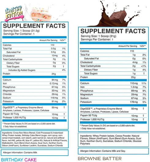 eFlow Nutrition Whey Protein Sample Variety - Isolate Protein Powder Samples, Low Calorie, Travel Packs (4 Pack)
