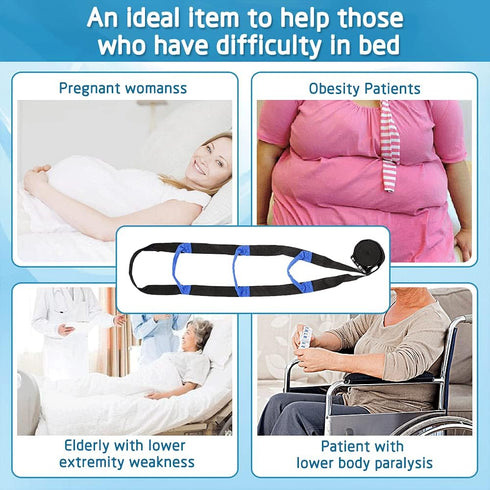 NEPPT Bed Ladder Assist - Pull Up Rope Ladder for Elderly and Seniors, Adjustable Sit Up Helper with Handle