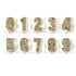 WOKOTO 30pcs Gold Number Nail Charms (0-9), 3D Nail Art Charms for Acrylic Nails, Alloy Nail Gems