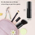 Falliny Retractable Makeup Brush, Angled Kabuki Powder Foundation Brush, Travel Face Blush Brush with Cover