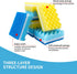 JyliRenz 20 Pack, countertops, The Third Generation Dishwashing Sponge, Scrub Sponge, The Wave Shaped Design Makes Them