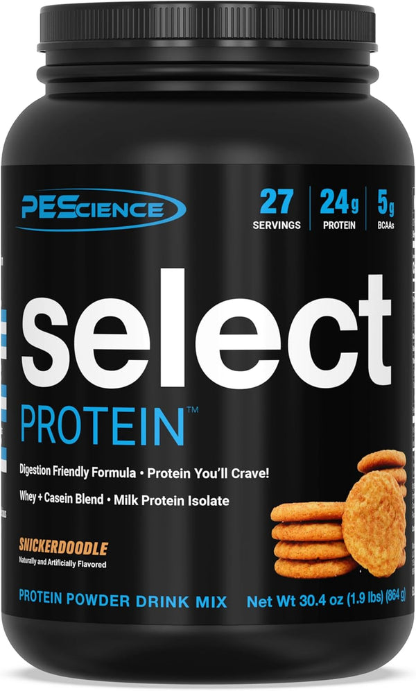 PEScience Select Low Carb Protein Powder, Snickerdoodle, 27 Servings, Keto Friendly