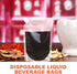 Ipetboom 1000ml 50pcs Packing 5 Liquid Beverage Storage Bags Stand up Leakproof Plastic Pouches with Spout Disposable