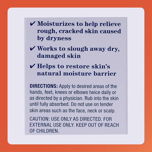 Rugby Urea 20% Intensive Hydrating Cream for Feet, Hands, Knees, and Elbows, 3 Oz
