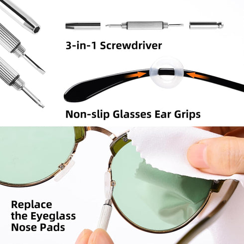 Glasses Cleaning Kit, Anti Fog Wipes for Glasses Lens Cleaner Spray with Microfiber Cloth