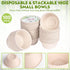 10 Oz Bamboo Disposable Bowls, 100 Pack Heavy Duty Soup Bowls, Microwavable, Eco-Friendly, Leak-Proof