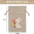 CCINEE 36PCS Easter Burlap Bags with Drawstring, Bunny Jute Goody Bags for Kids Party Favor Supply