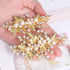 Wedding Hair Clips (2 Pcs) - Rhinestone Pearl Accessories for Bridal Women (Gold)