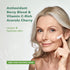 Nourish Organic Face Cream - Bilberry & Arctic Berries, Age Defense Formula with Aloe Vera, 1.7 Oz + Washable Cotton