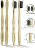 YD WINGTAI 12pack Biodegradable Bamboo Toothbrushes Non Plastic Toothbrush Natural Wooden Travel Size Organic Charcoal