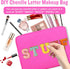 Nylon Large Makeup Bag, Preppy Cute Cosmetic Pouch, Waterproof Toiletry Bag Clutch for Women and Girls (Hot Pink)