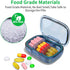 2 Pack 3 Compartment Small Pill Box, Moisture Proof Travel Pill Organizer for Pocket Purse, Daily Portable Medicine Box