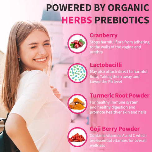 Vaginal Probiotics for Women, 300 Billion CFUs, 60 Caps for Vaginal & Urinary Tract Health