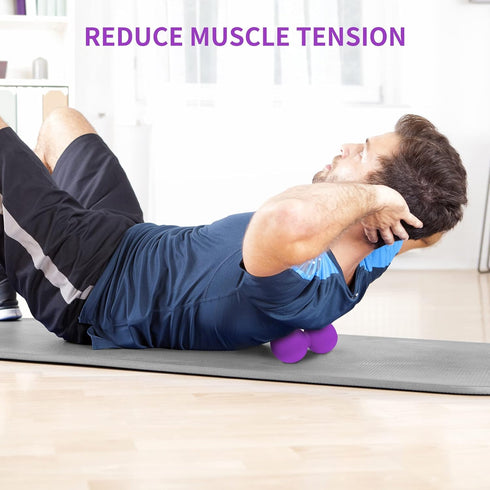 5BILLION FITNESS Peanut Massage Ball - Double Lacrosse Ball and Mobility Massage Tool for Deep Tissue