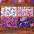 Olbye 4th of July Headband Patriotic American Flag Hairband USA Red White Blue Headbands Wide Knotted Head Band Stars Bandana Independence Day Hair Accessories for Women 4Pcs (Multicolor B, Wide)