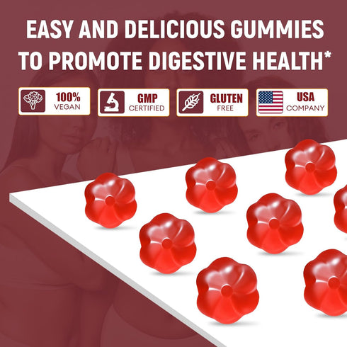 Gummies Probiotics,10G 10 90 Count Migcopat Fiber with Fiber per Serving No Sugar Added Apple Flavor, with Billion CFU