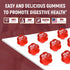 Gummies Probiotics,10G 10 90 Count Migcopat Fiber with Fiber per Serving No Sugar Added Apple Flavor, with Billion CFU