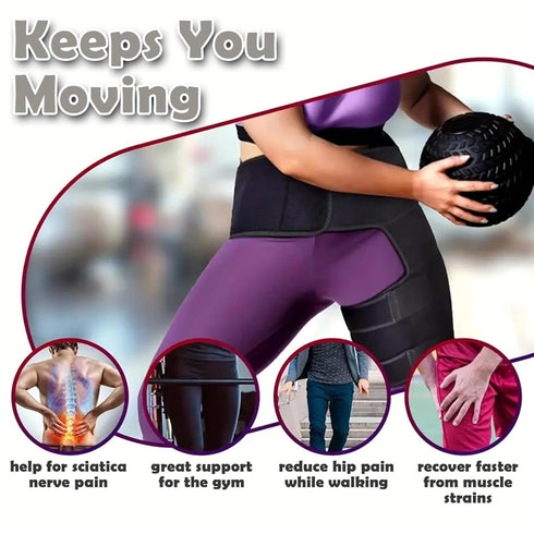 Milltrip Ace Brace Groin Hip Brace - Adjustable Compression Wrap for Pain Relief Strain Neoprene