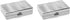 Set 2 Stephanie Imports of Rectangular-Shaped Pocket Purse Pill Box & Organizer With Dual Compartments (Silver Waves)