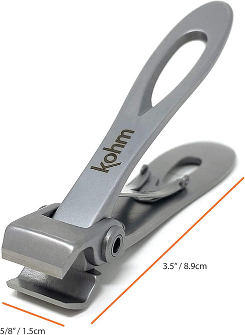 KOHM Nail Clippers for Thick Nails - Heavy Duty, Professional Fingernail and Toenail Clippers for Men, Women & Seniors,