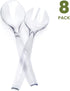 Plasticpro Disposable Plastic Serving Utensils Set of 4, Clear Heavyweight Salad Spoons and Forks
