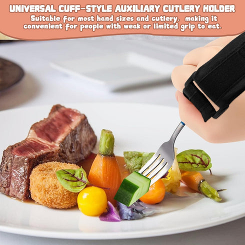 YCYuShen 2 PCS Universal Cuff, Adjustable Holder Strap for Hand Grip, Adaptive Utensils for Elderly, Practical Adaptive