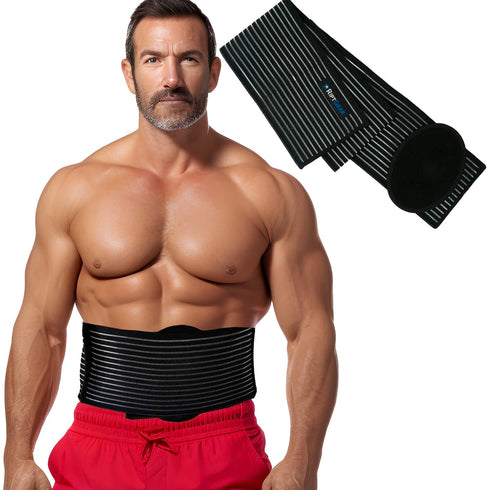 RiptGear Umbilical Hernia Belt for Men and Women, Abdominal Support Binder with Compression Pad