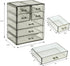 Sorbus Acrylic Makeup Organizer - Big Clear Storage Case for Cosmetics & Jewelry - 3 Large, 4 Small Drawers for Vanity
