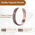 2Pcs Magnetic Copper Bracelets for Women, Vintage Flower 99.99% Pure Copper Cuff Jewelry with 3500 Gauss Magnets