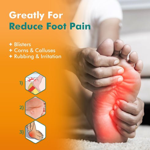 Corn Cushions, Self-Stick Callus Cushions for Toes, Feet, Protect Calluses and Reduce Friction - Oval Shape, 10 Sheets