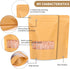 Moretoes 72pcs Kraft Paper Resealable Bags, 5.9x8.6 Inches Stand Up Pouches for Food Packaging, Ziplock Coffee Bags