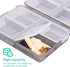 Teikou 8 Travel Pill Organizer Small Grid Compartments Pill Holder Box - Portable Medicine Container Case - Daily
